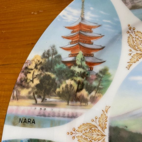 Vintage Noritake Hand Painted Souvenir Plate with Japanese Landmarks - Picture 10 of 10